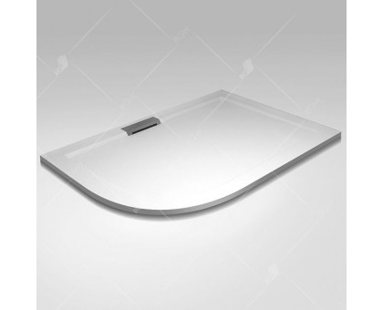 Душевой поддон RGW GWS-41R 80x120 см, асимметричный, мраморный, белый