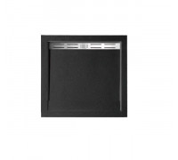 Душевой поддон WeltWasser WW TRS 100 STONE-BL 100х100 см черный с сифоном