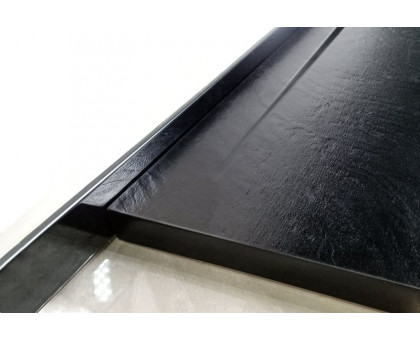 Душевой поддон WeltWasser WW TRS 100 STONE-BL 100х100 см черный с сифоном
