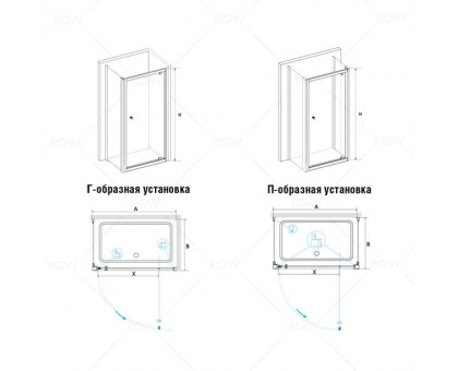 Душевой уголок RGW PA-35 (PA-05 + Z-12) 80x80, прозрачное стекло
