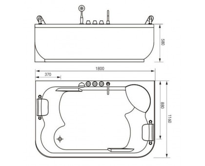 Акриловая ванна Gemy G9085 B R